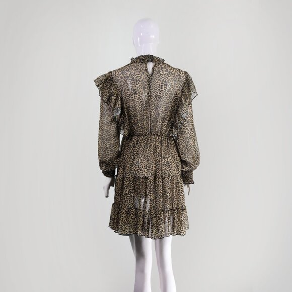 Busem Lepord Animal Print With Ruffle Woman Dress - Picture 3 of 6